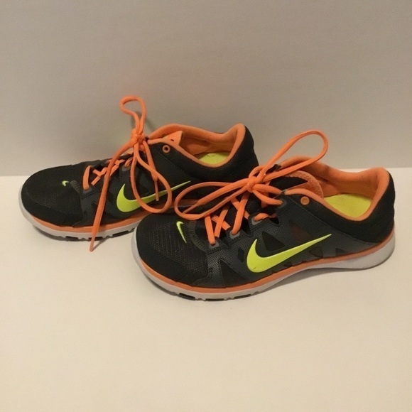 Nike Training Flex Supreme Fitsole Running Athletic Shoe Gray and Orange Size 7 - Picture 8 of 10